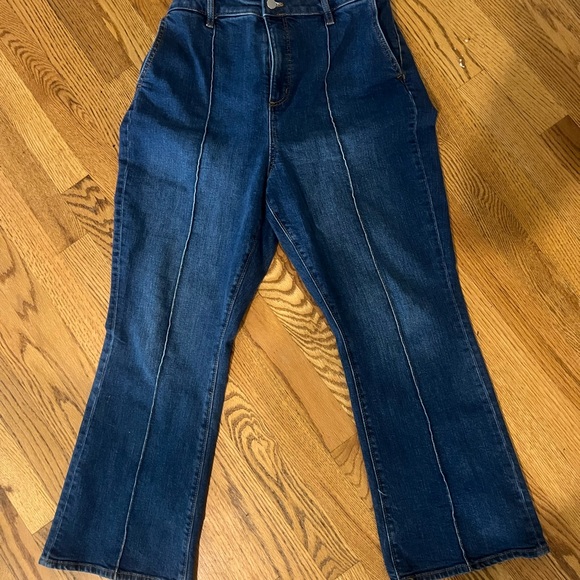 Ann Taylor Dark Blue Flare Jeans - Picture 1 of 6